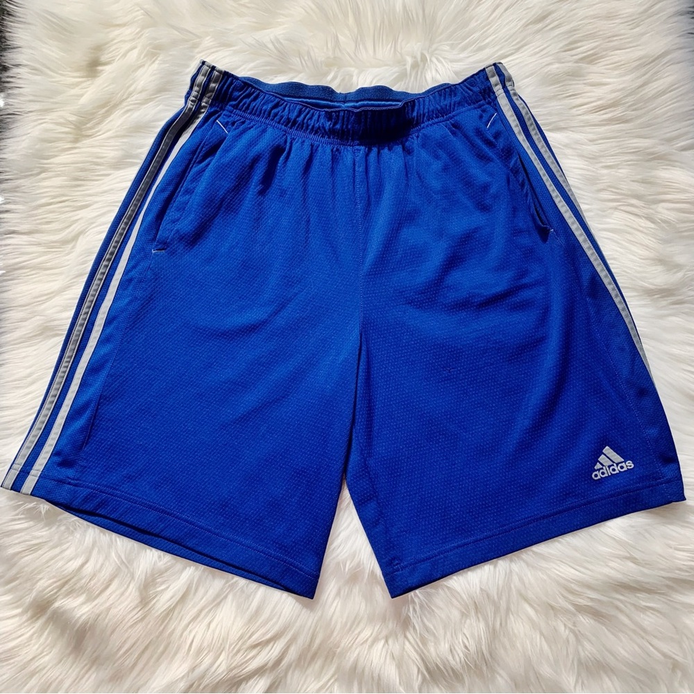 Adidas Basketball Classic Athletic Gym Workout Shorts Men’s Size Large Blue